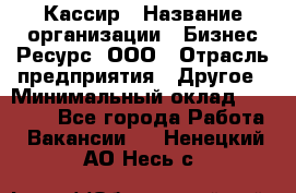 Кассир › Название организации ­ Бизнес Ресурс, ООО › Отрасль предприятия ­ Другое › Минимальный оклад ­ 30 000 - Все города Работа » Вакансии   . Ненецкий АО,Несь с.